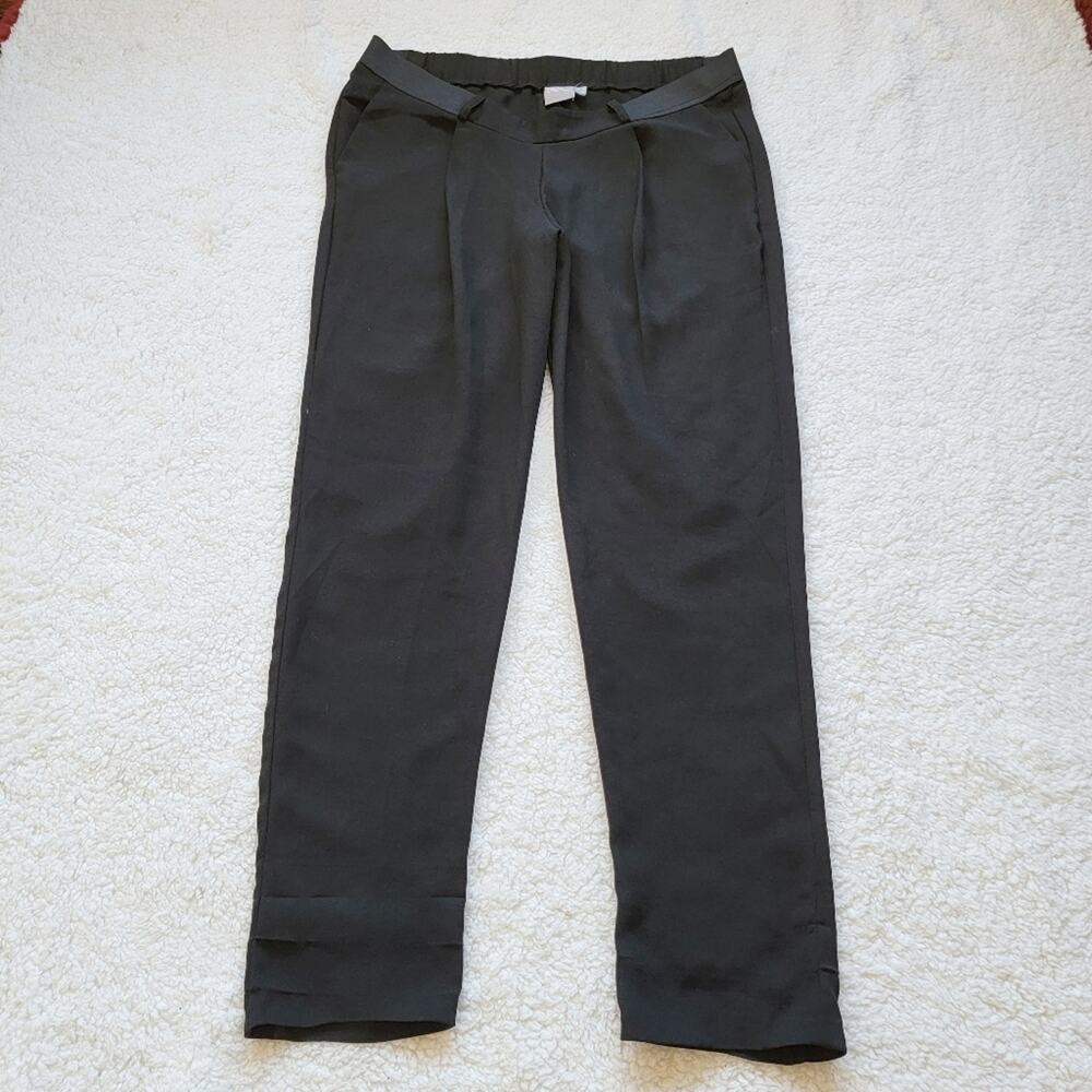 ASOS Black Slim Straight Leg Pull On Pants - Picture 2 of 5
